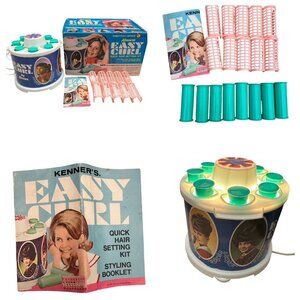 Vintage Kenner's New EASY CURL (1969) Quick Hair Setting Kit, Complete Tested